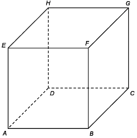 Figura 1: cubul ABCDEFGH.