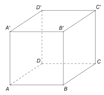 Figura 1: cubul ABCDA'B'C'D'.