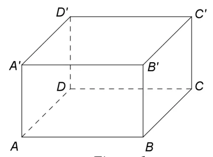 Figura 1: paralelipipedul dreptunghic ABCDA'B'C'D'.
