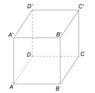 Figura 1: cubul ABCDA'B'C'D'.